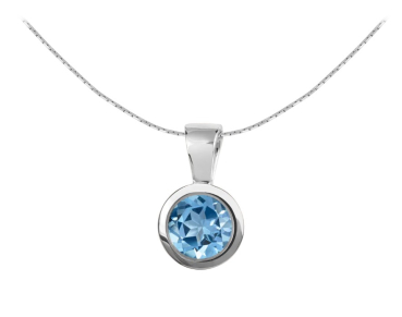 Jacques Lemans  SE-C101.1L Kette Sterlingsilber blauer Topaz